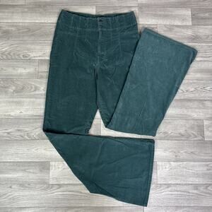 We The Free - Free People Jayde Corduroy Flare Pants Huntress Green sz 32